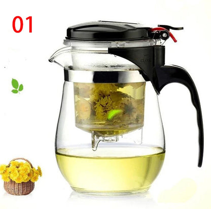 High quality Heat Resistant Glass Tea pot Chinese teaware kung fu Tea Set Puer Kettle Coffee Glass pot Convenient Office TeaPot