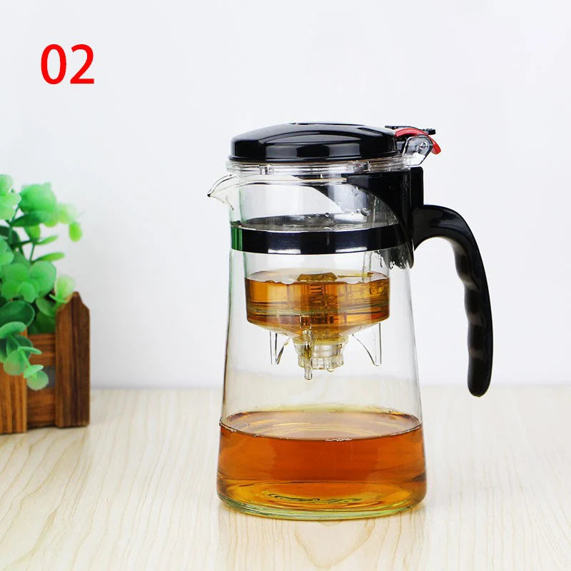 High quality Heat Resistant Glass Tea pot Chinese teaware kung fu Tea Set Puer Kettle Coffee Glass pot Convenient Office TeaPot