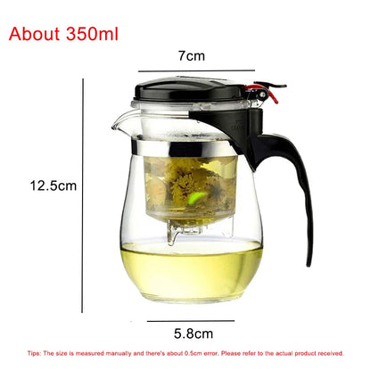 High quality Heat Resistant Glass Tea pot Chinese teaware kung fu Tea Set Puer Kettle Coffee Glass pot Convenient Office TeaPot