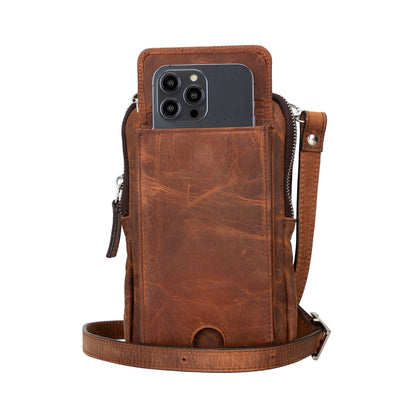 Niagara Leather Crossbody Phone Bag for Men